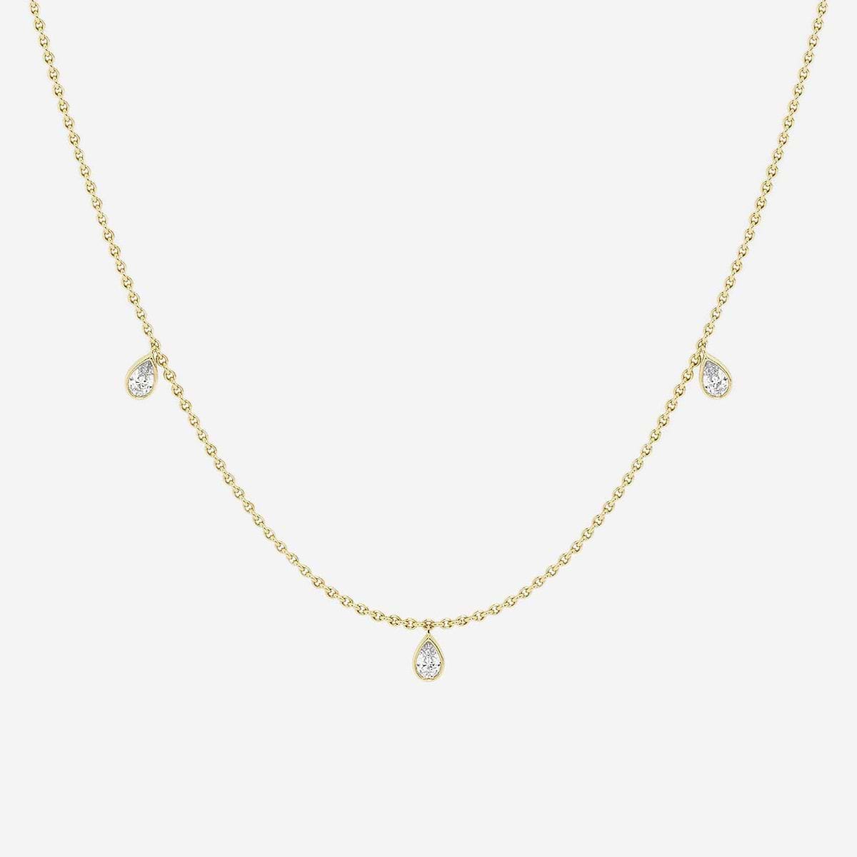 Additional Image 1 for  näas Romancing 1 ctw Pear Lab Grown Diamond Dangle Fashion Necklace with Adjustable Chain